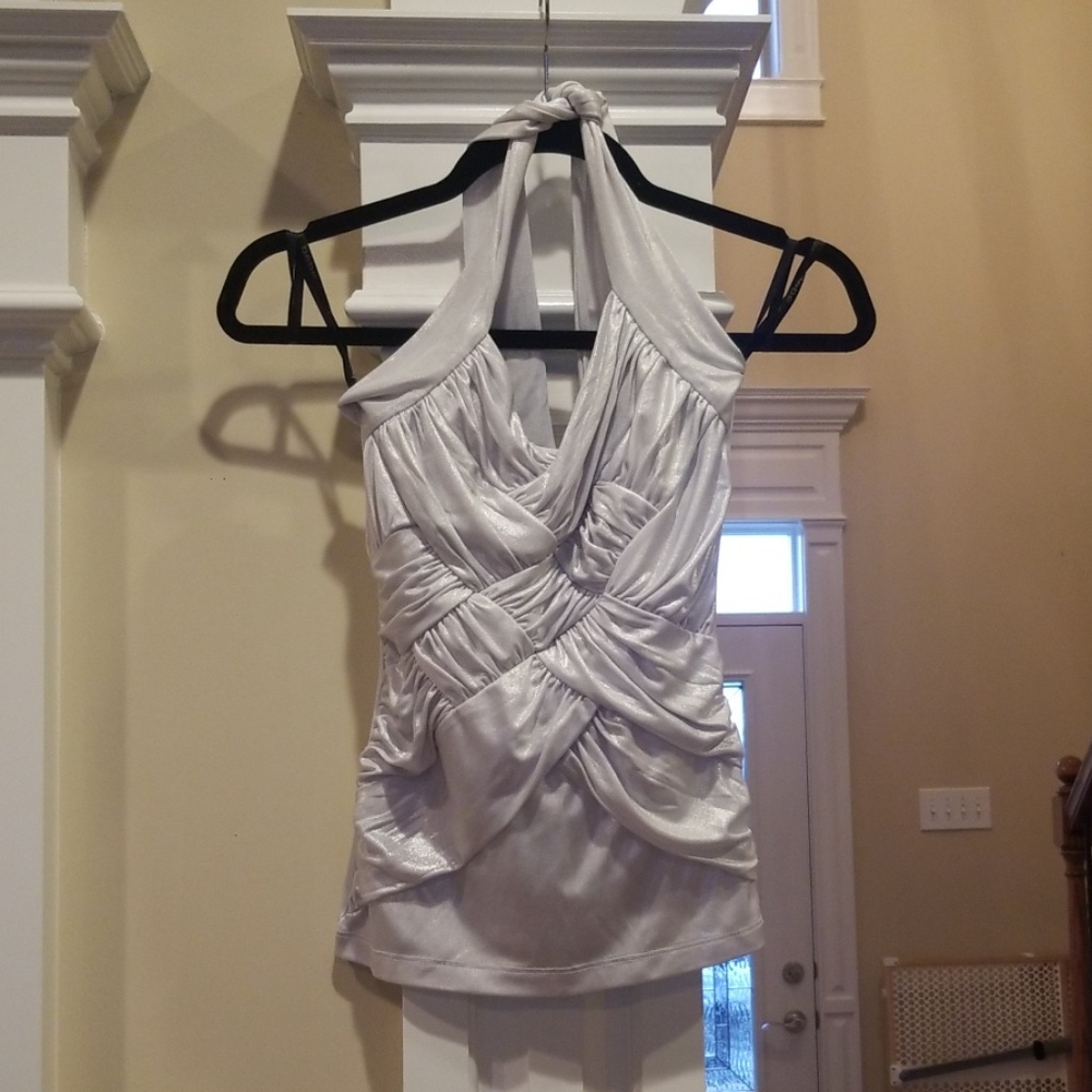 Bebe Silver Top Size Small